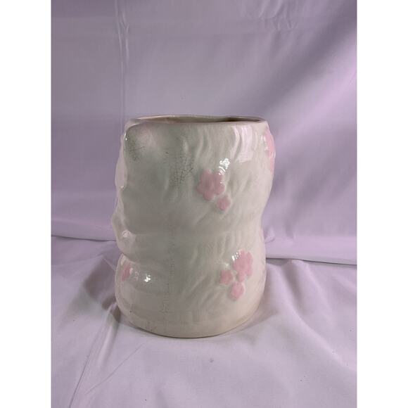 Vintage MCM Kitten Cat Ceramic Vase Planter Baby Floral Arrangement 7" White - Picture 3 of 11